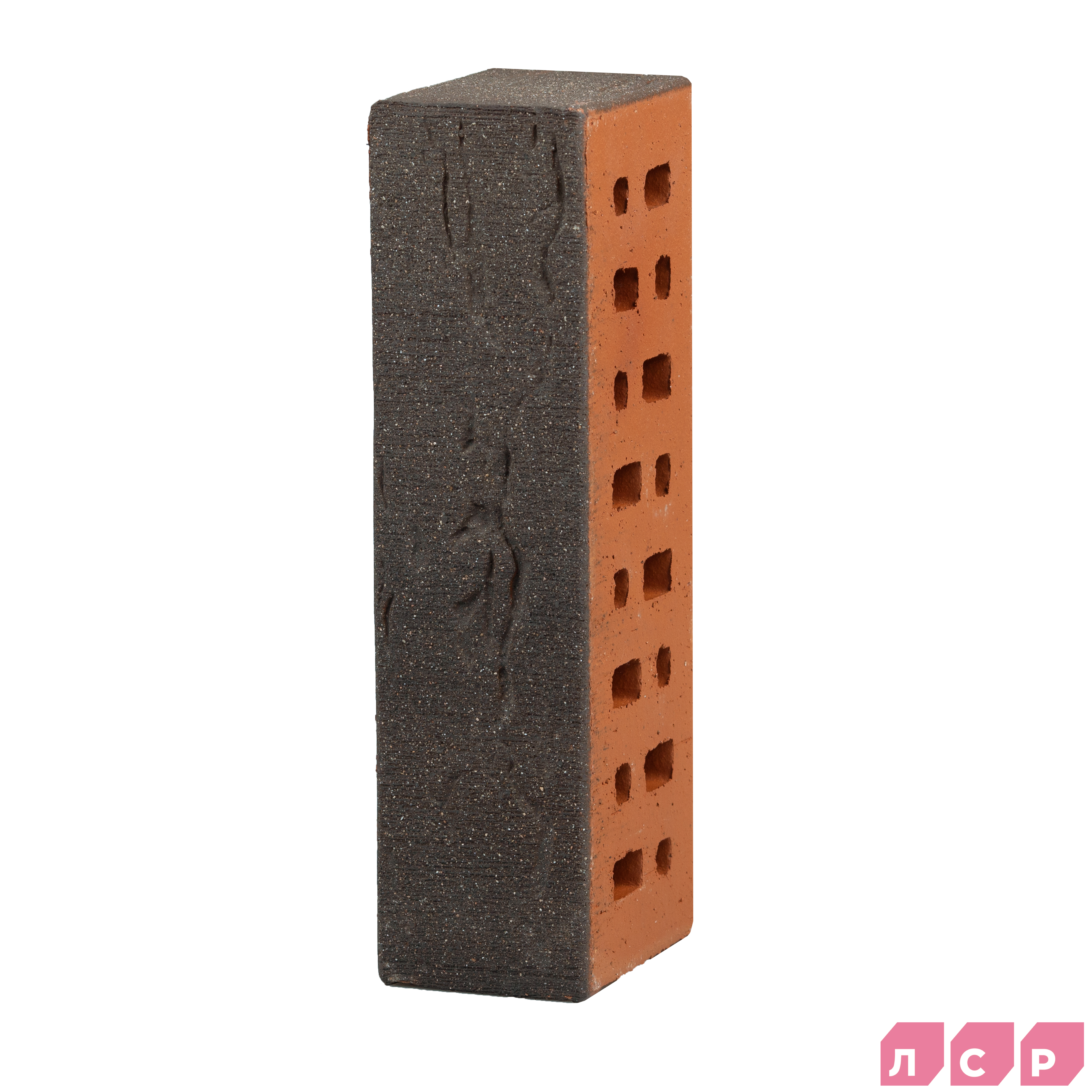 Клинкер фасадный тёмно-красный с черным песком Лиссабон Коллекция Возрождение ЛСР